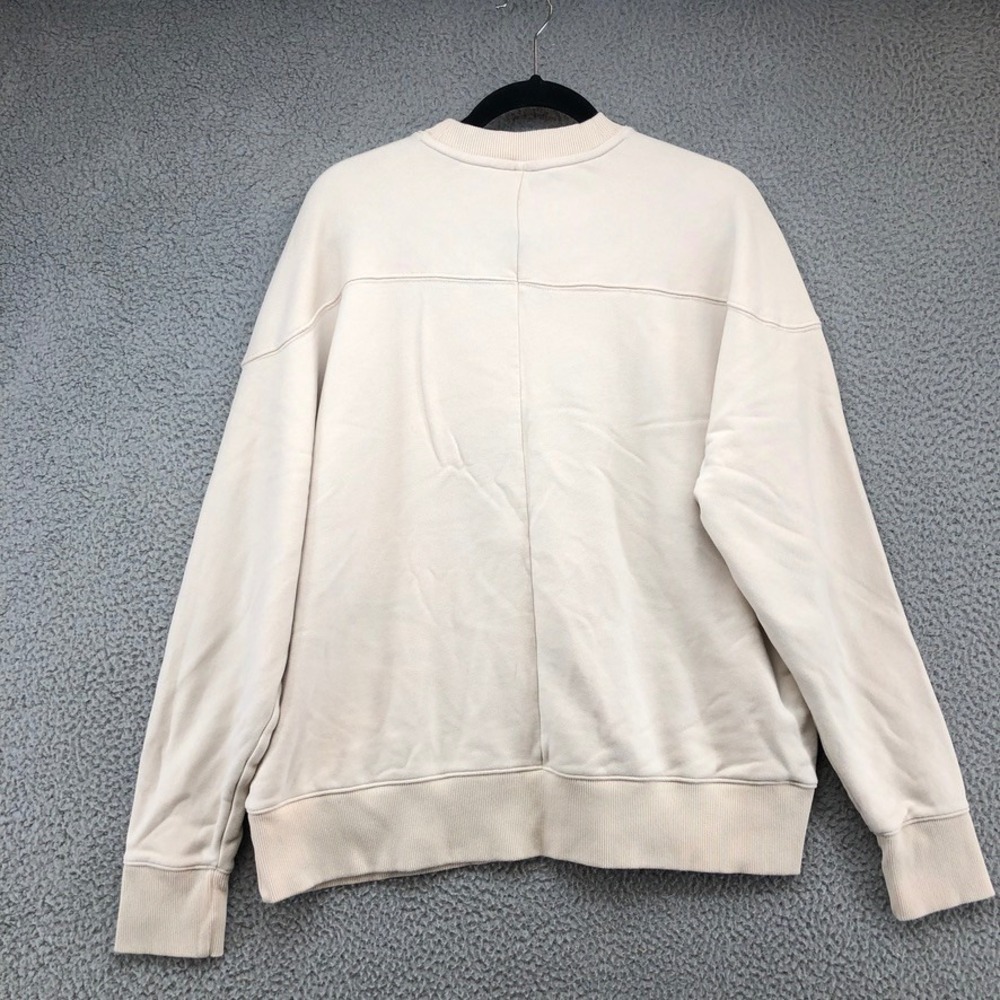 Vuori Sweatshirt Womens Large Cream VW298 Crewneck Pullover Ribbed Cotton Blend - Picture 6 of 7